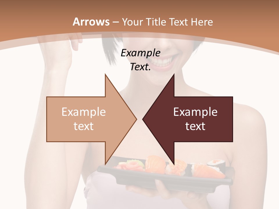 Plate Person Woman PowerPoint Template