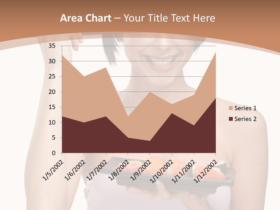 Plate Person Woman PowerPoint Template