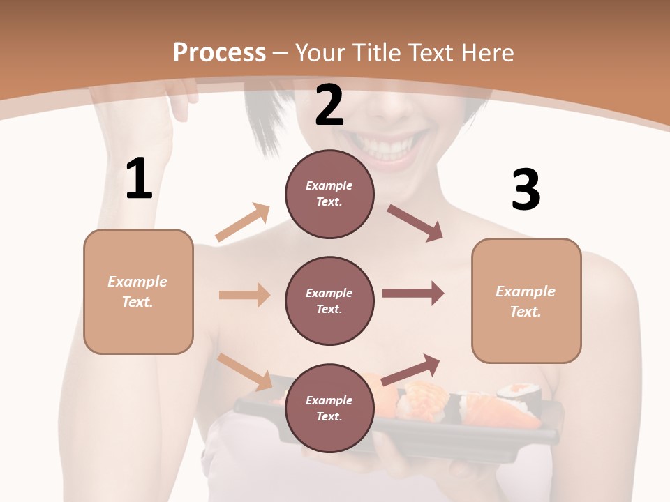 Plate Person Woman PowerPoint Template
