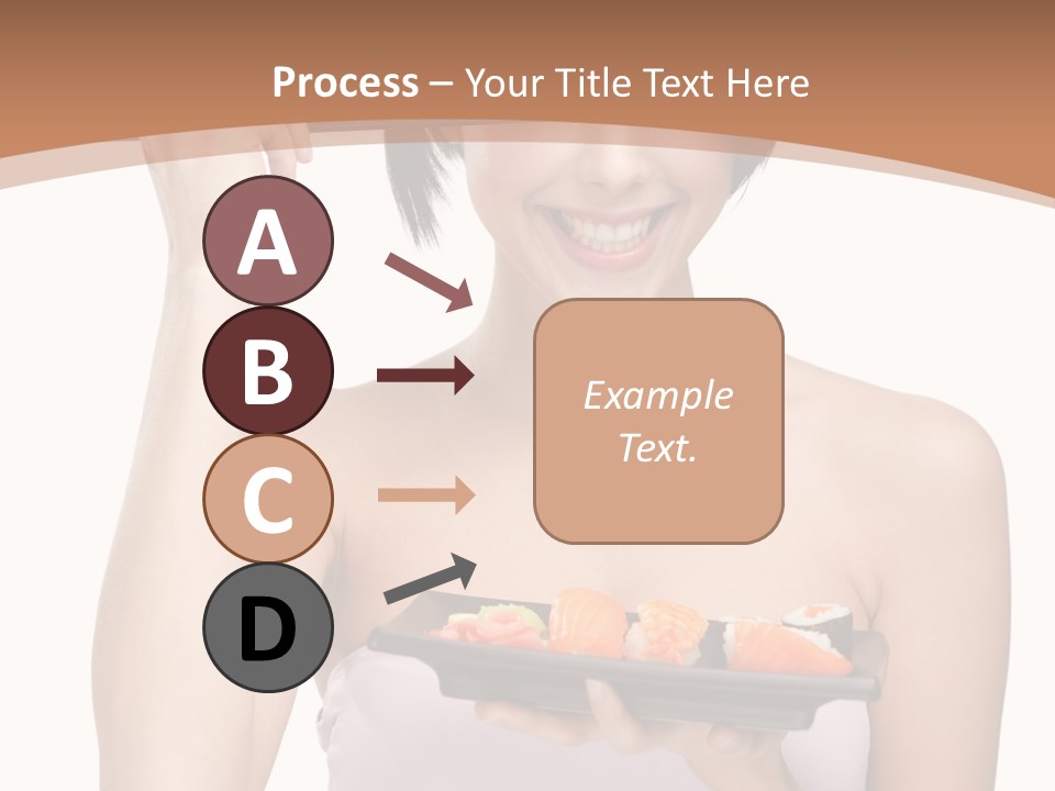 Plate Person Woman PowerPoint Template