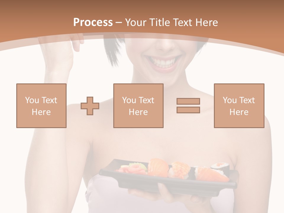 Plate Person Woman PowerPoint Template