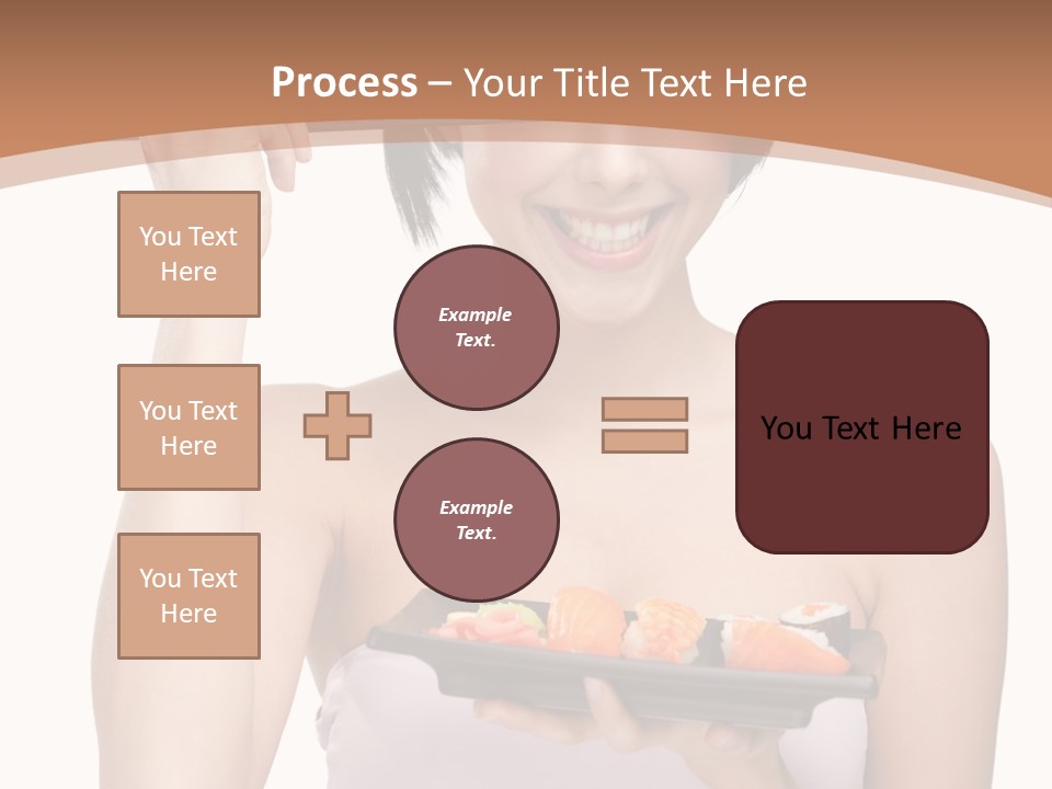 Plate Person Woman PowerPoint Template