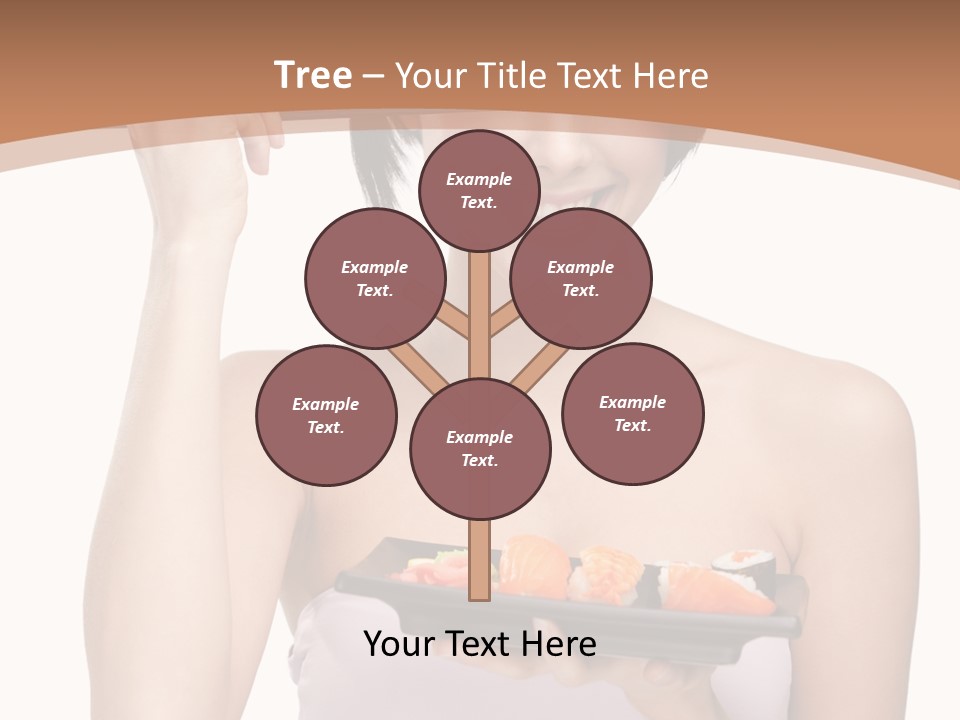Plate Person Woman PowerPoint Template