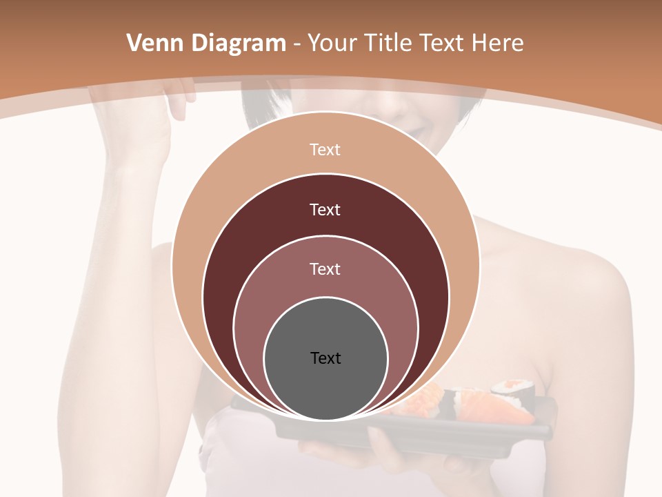Plate Person Woman PowerPoint Template