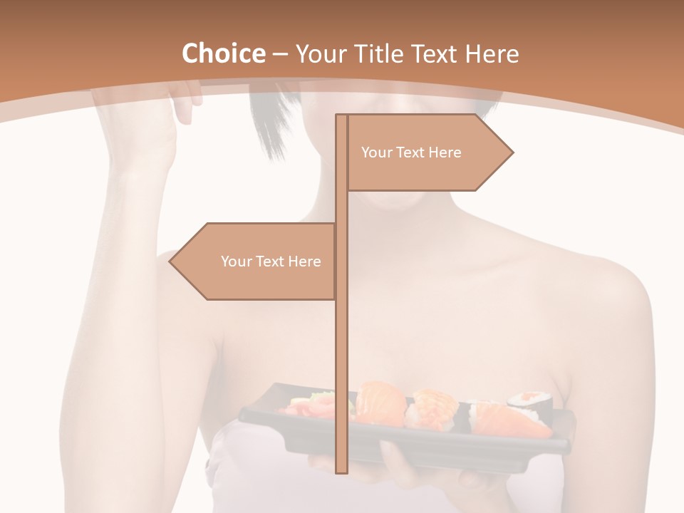 Plate Person Woman PowerPoint Template