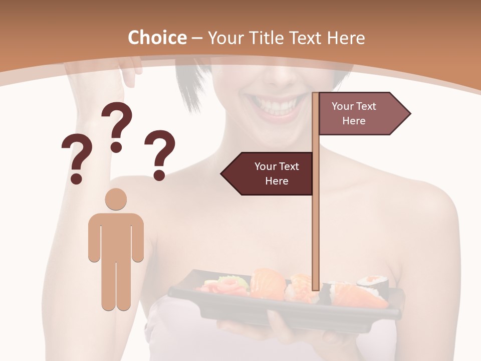 Plate Person Woman PowerPoint Template