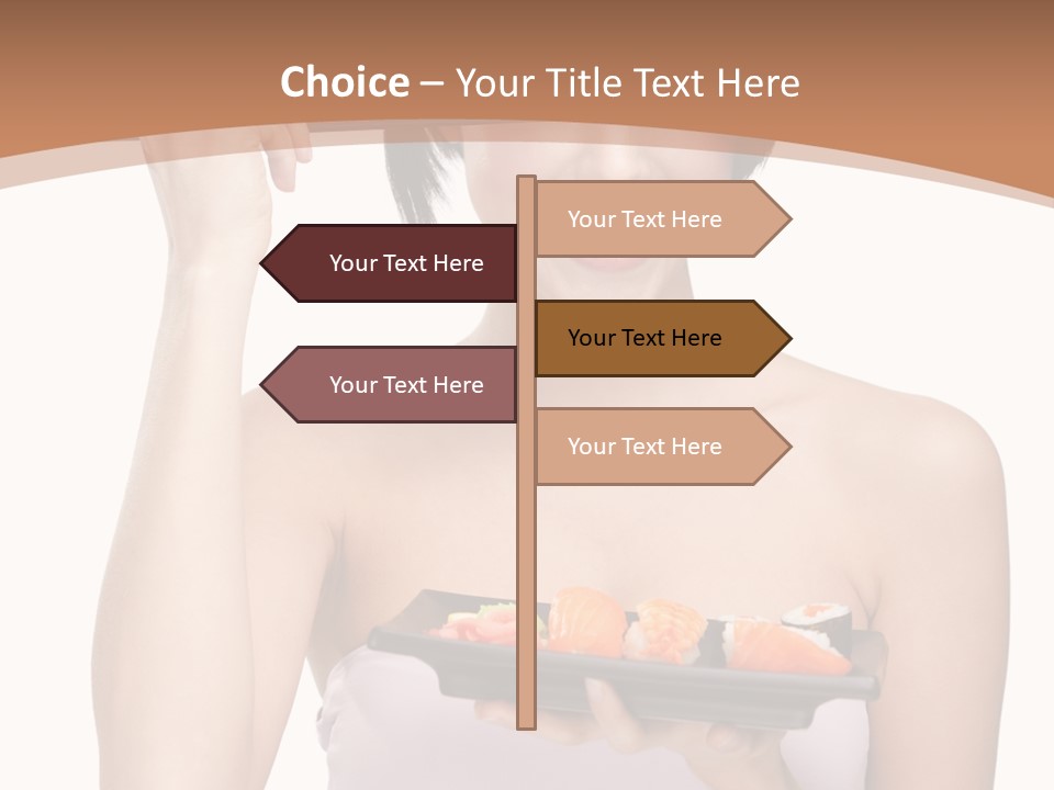 Plate Person Woman PowerPoint Template