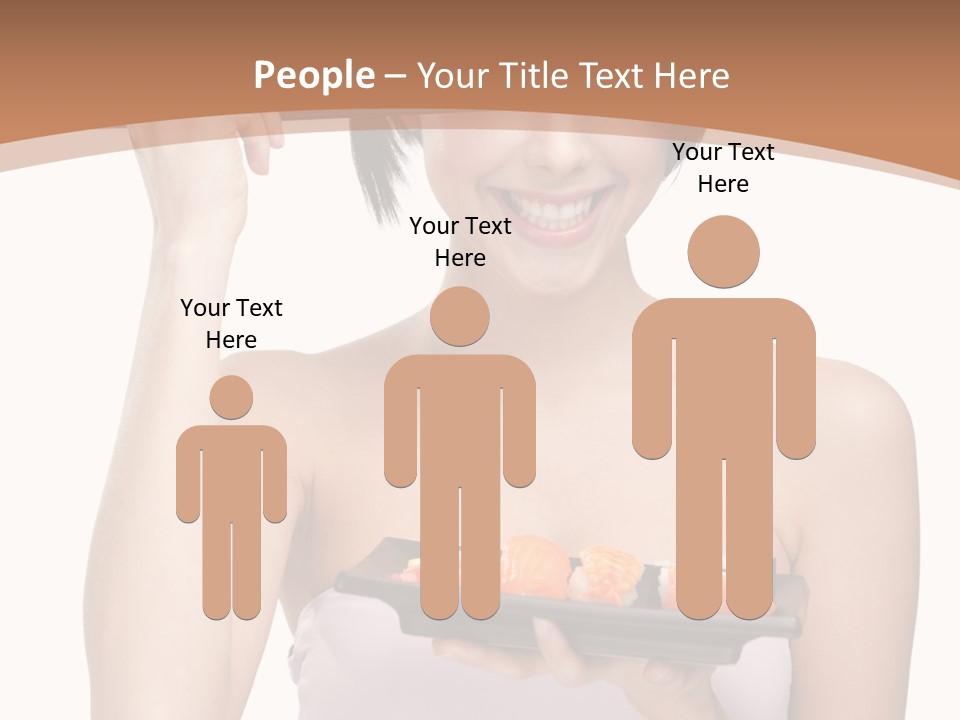 Plate Person Woman PowerPoint Template