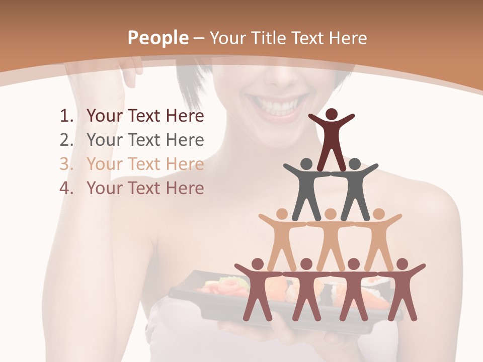 Plate Person Woman PowerPoint Template