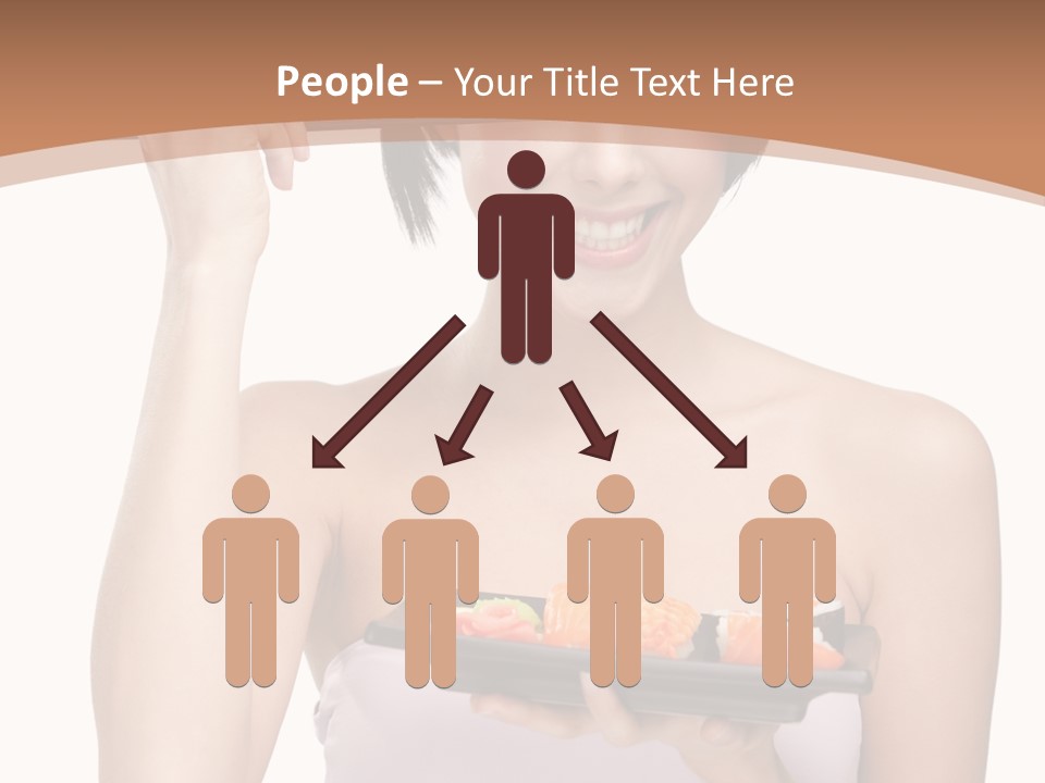 Plate Person Woman PowerPoint Template