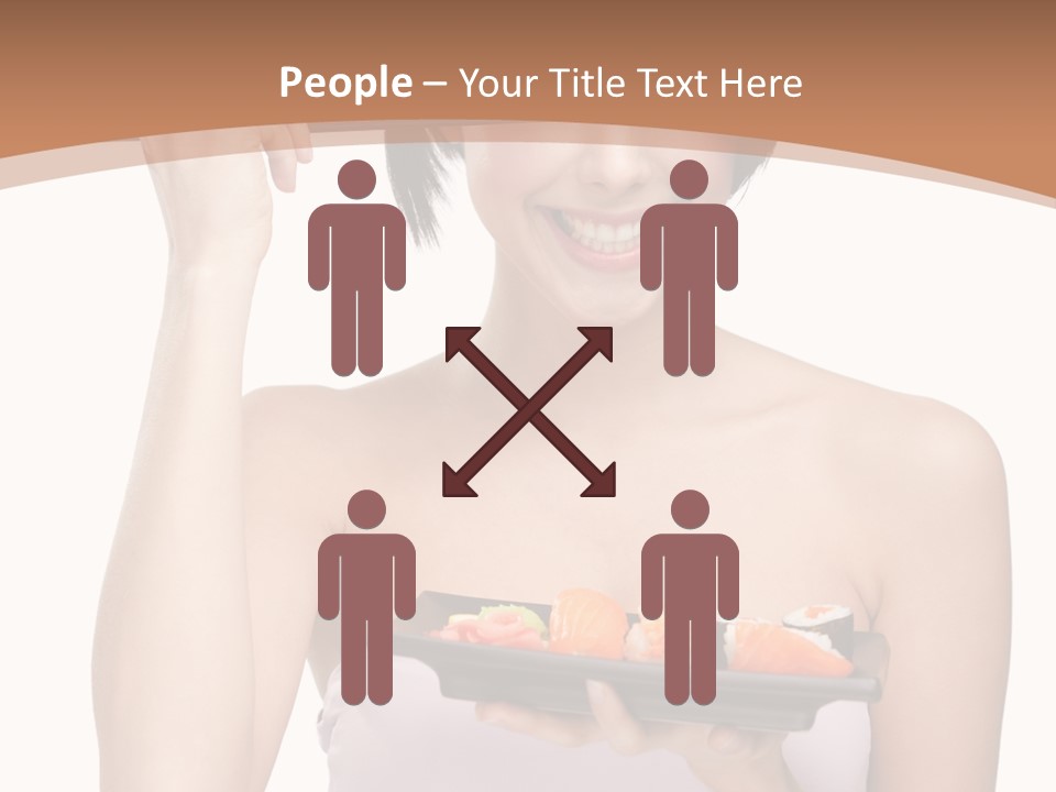 Plate Person Woman PowerPoint Template
