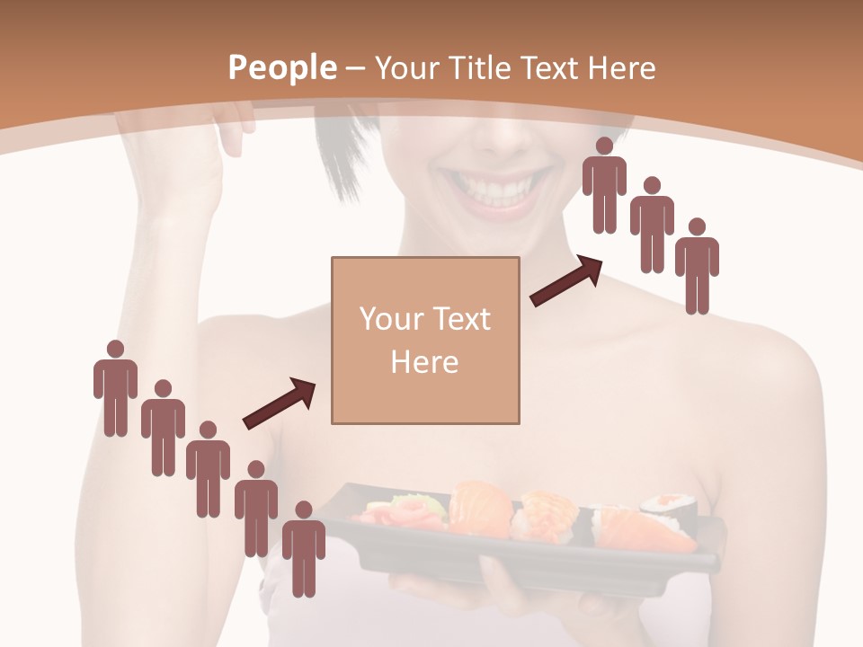 Plate Person Woman PowerPoint Template