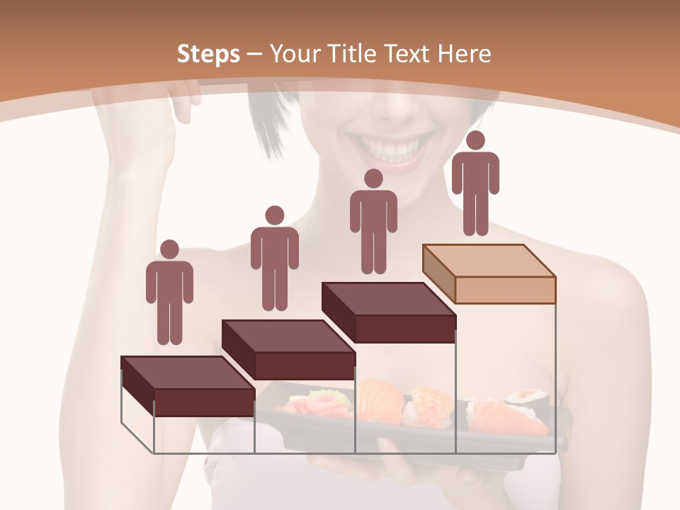 Plate Person Woman PowerPoint Template