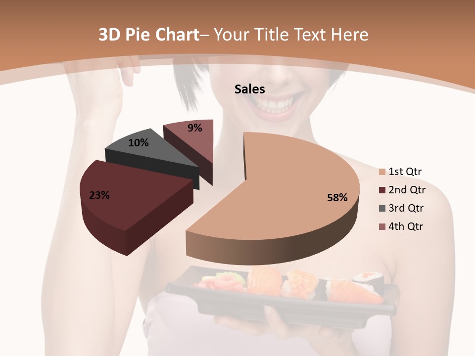 Plate Person Woman PowerPoint Template