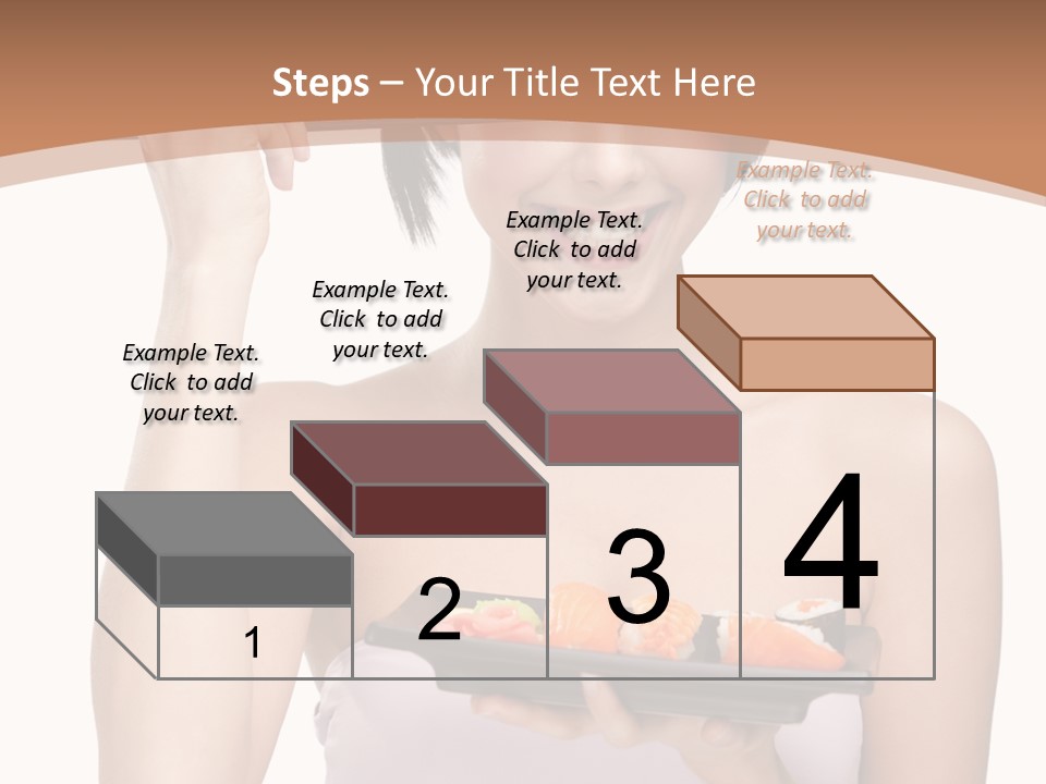 Plate Person Woman PowerPoint Template