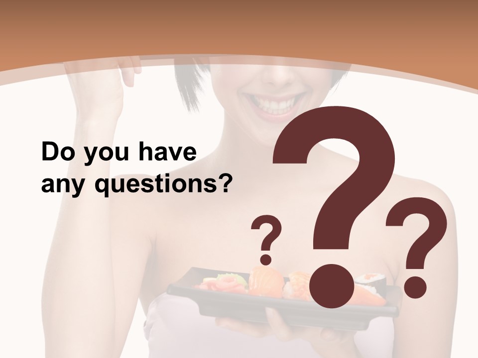 Plate Person Woman PowerPoint Template