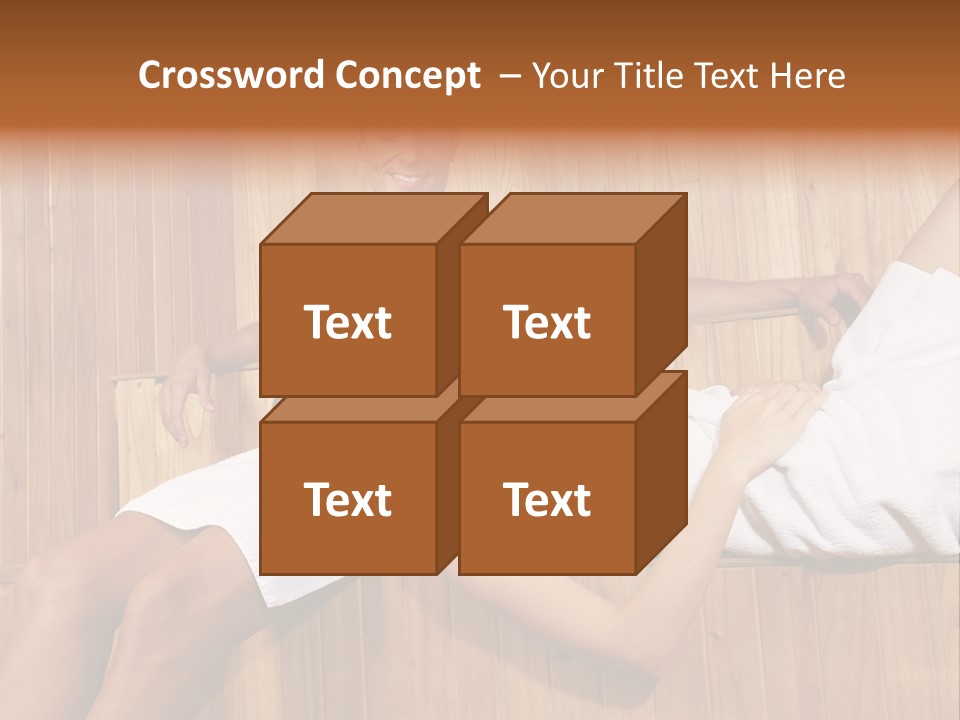 Steam Bath Woman Sweating PowerPoint Template