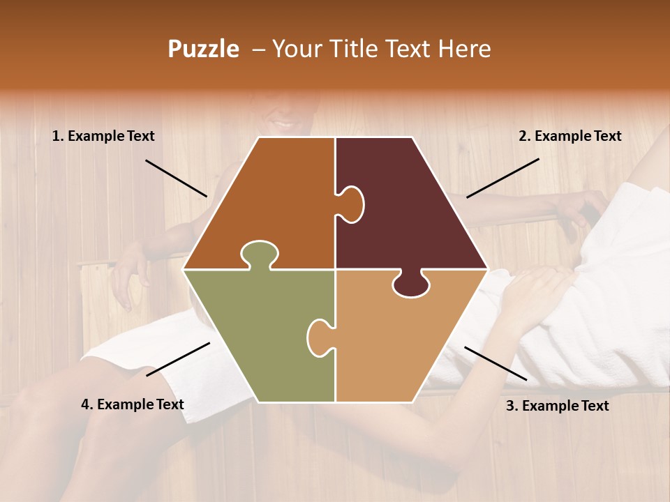 Steam Bath Woman Sweating PowerPoint Template