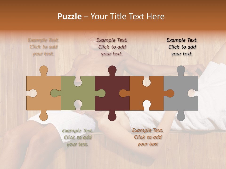 Steam Bath Woman Sweating PowerPoint Template