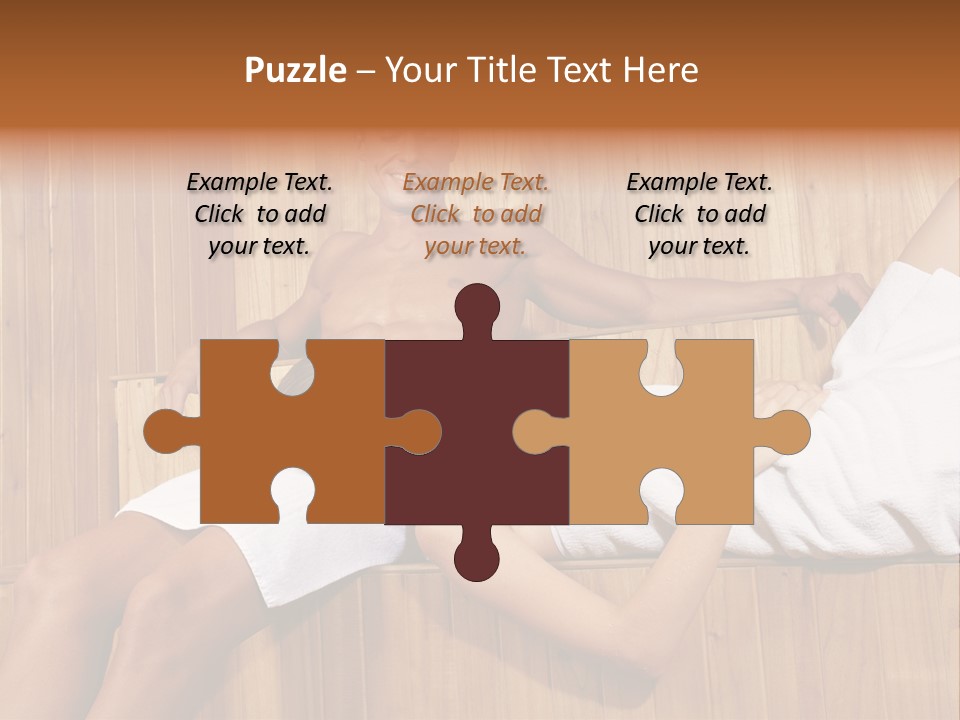 Steam Bath Woman Sweating PowerPoint Template