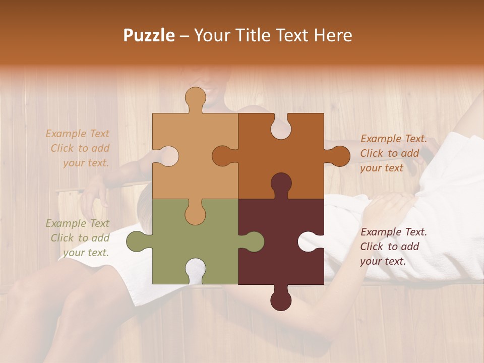 Steam Bath Woman Sweating PowerPoint Template