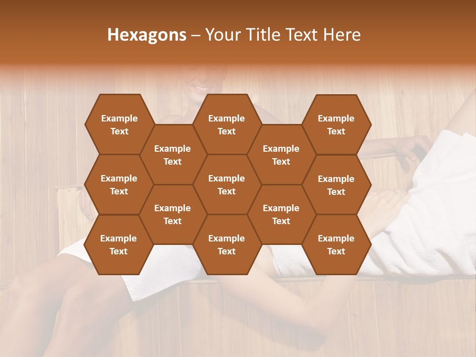 Steam Bath Woman Sweating PowerPoint Template