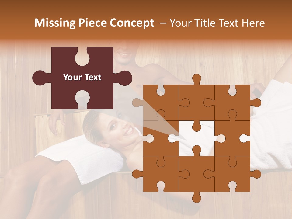 Steam Bath Woman Sweating PowerPoint Template