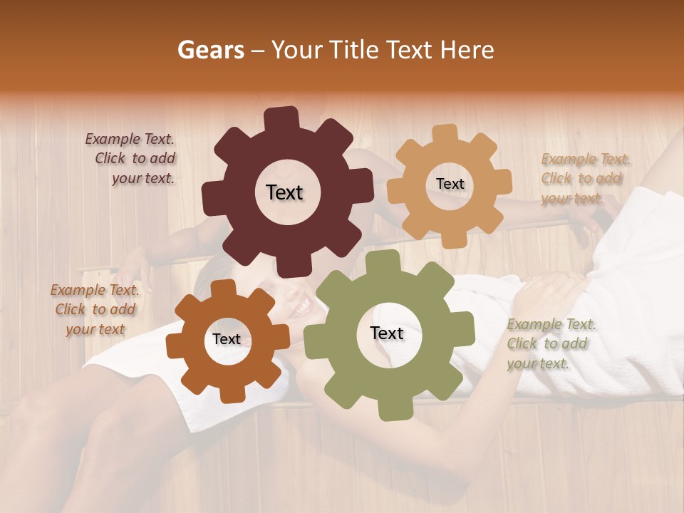 Steam Bath Woman Sweating PowerPoint Template