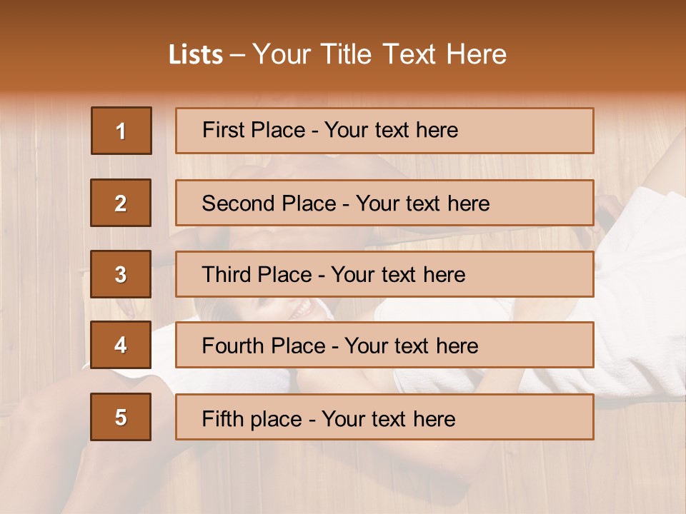 Steam Bath Woman Sweating PowerPoint Template