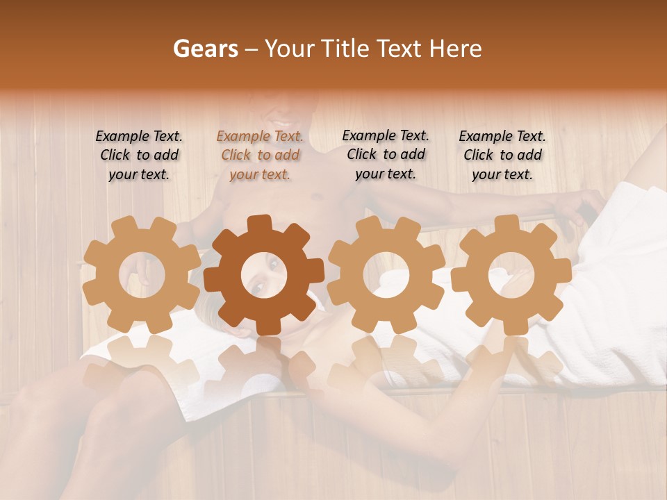 Steam Bath Woman Sweating PowerPoint Template