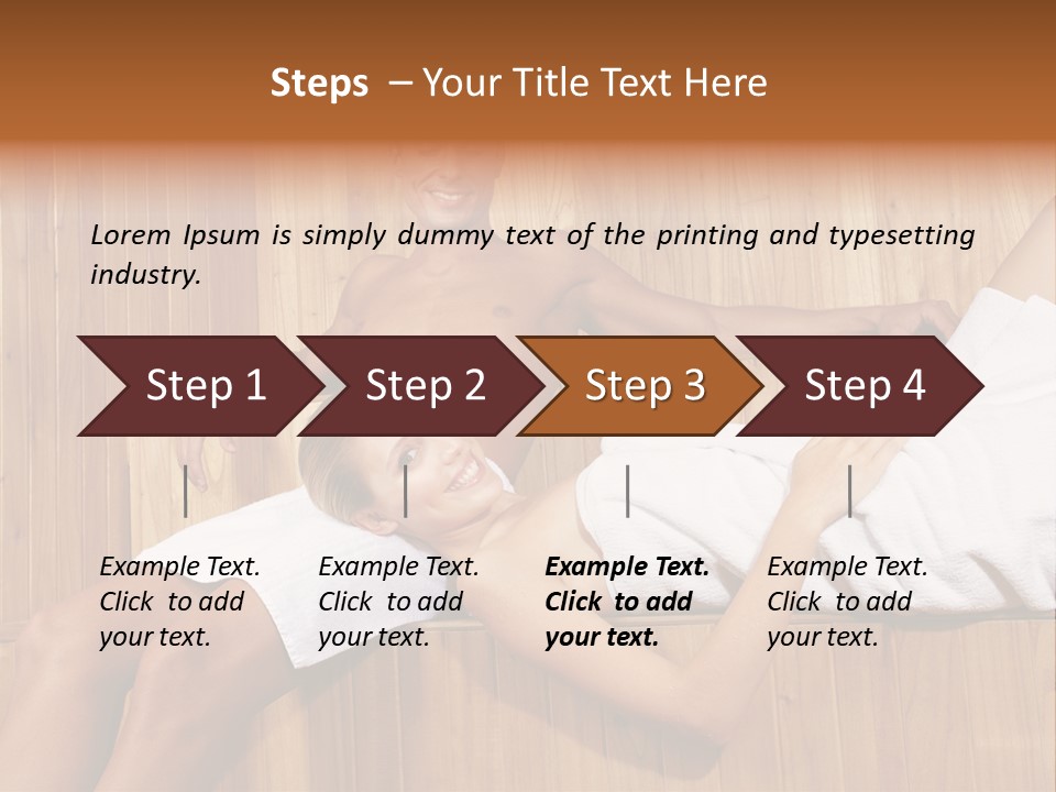 Steam Bath Woman Sweating PowerPoint Template