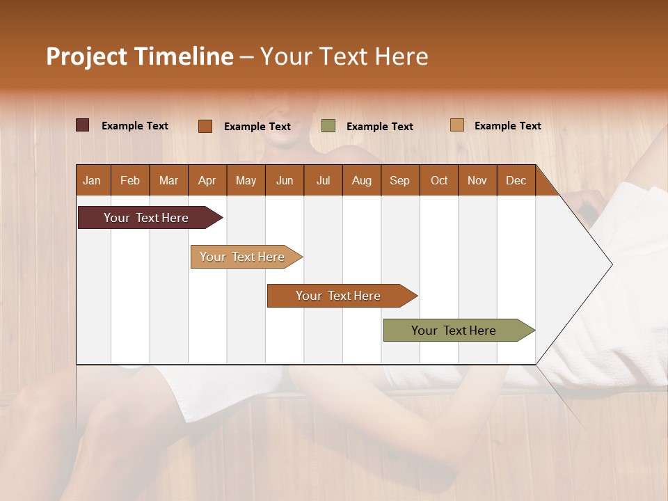 Steam Bath Woman Sweating PowerPoint Template