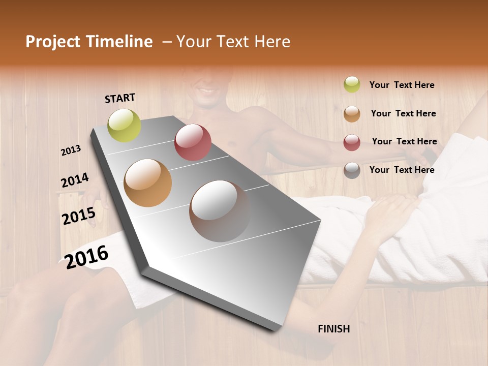 Steam Bath Woman Sweating PowerPoint Template