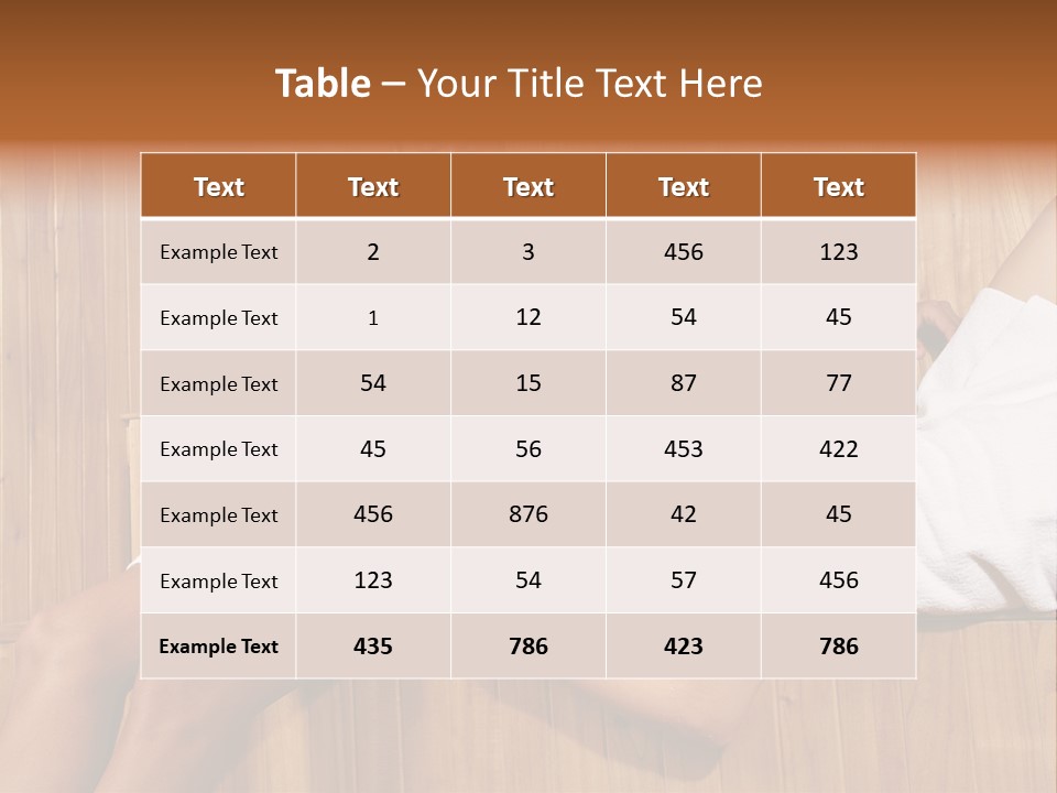 Steam Bath Woman Sweating PowerPoint Template