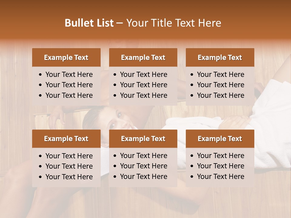 Steam Bath Woman Sweating PowerPoint Template