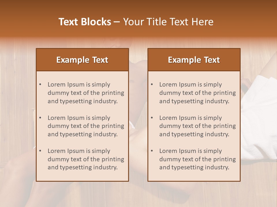 Steam Bath Woman Sweating PowerPoint Template