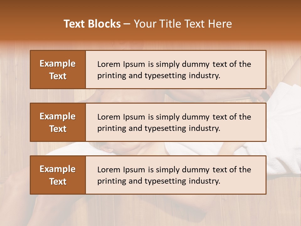 Steam Bath Woman Sweating PowerPoint Template