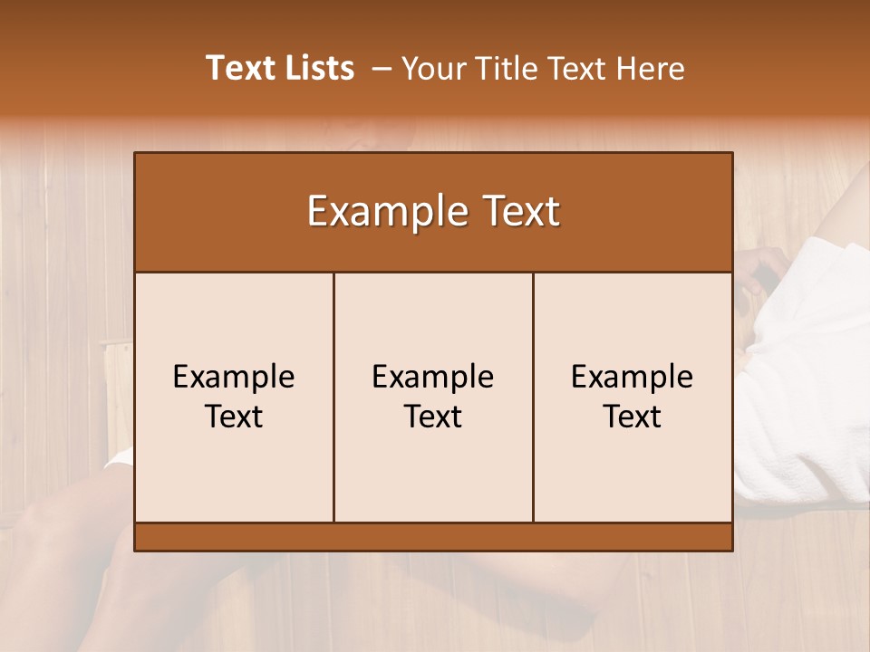 Steam Bath Woman Sweating PowerPoint Template