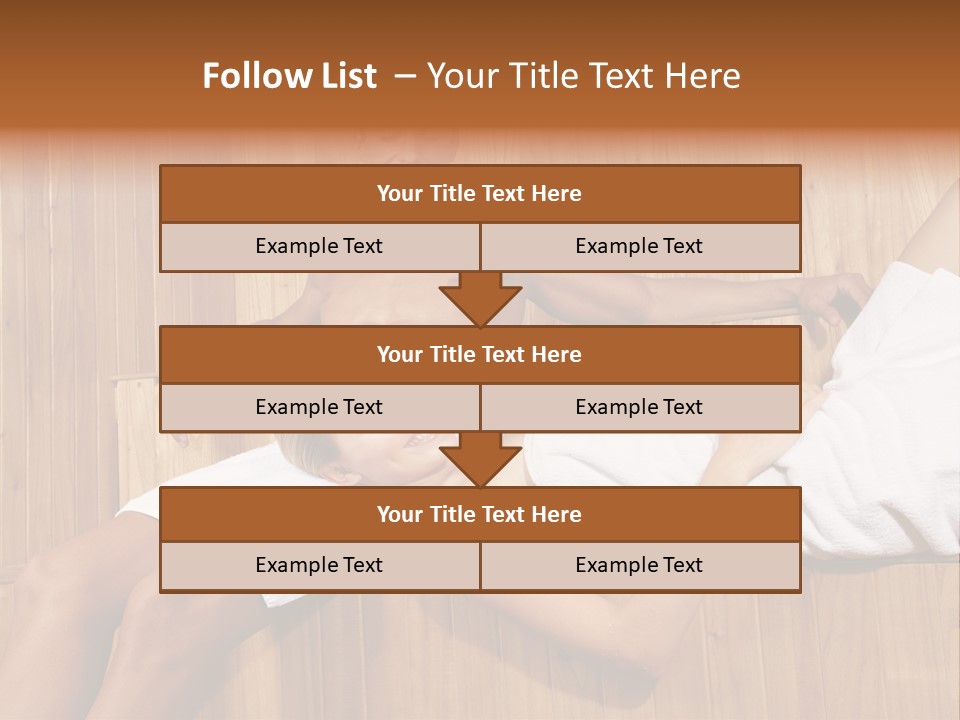 Steam Bath Woman Sweating PowerPoint Template