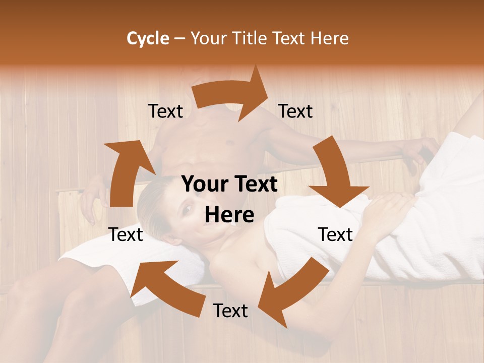 Steam Bath Woman Sweating PowerPoint Template