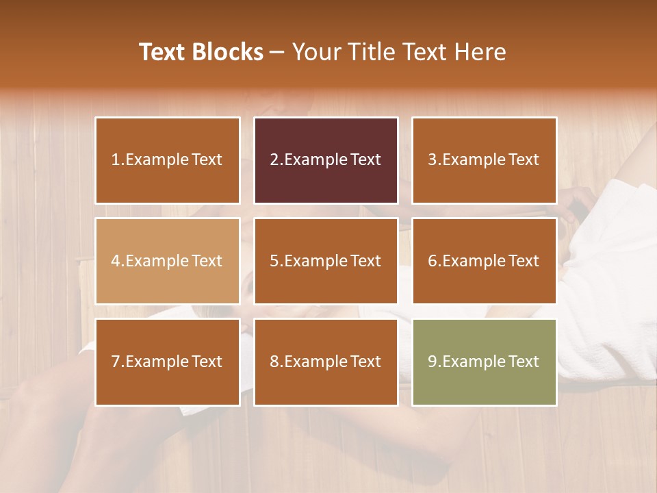 Steam Bath Woman Sweating PowerPoint Template