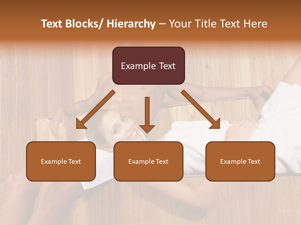 Steam Bath Woman Sweating PowerPoint Template