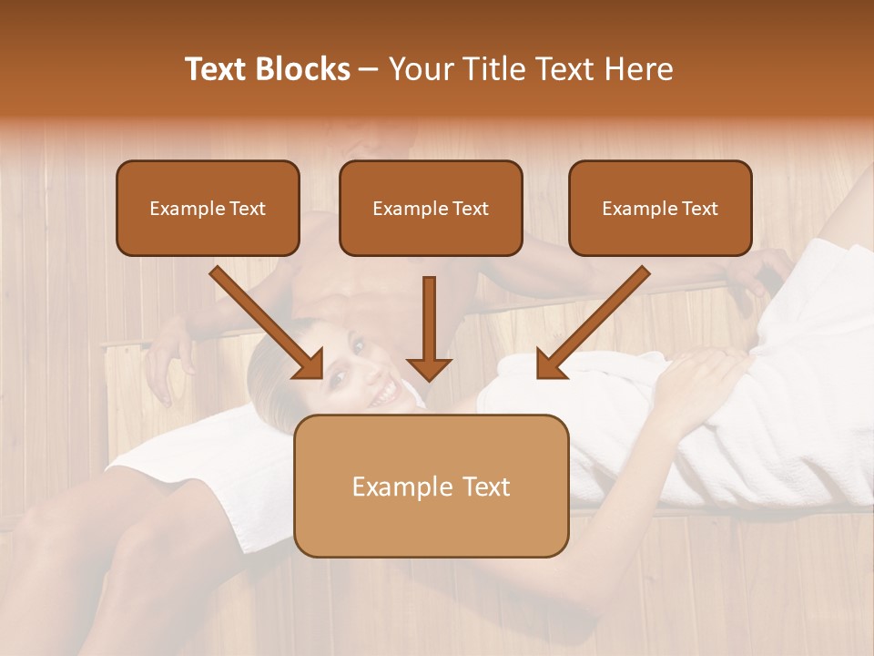 Steam Bath Woman Sweating PowerPoint Template