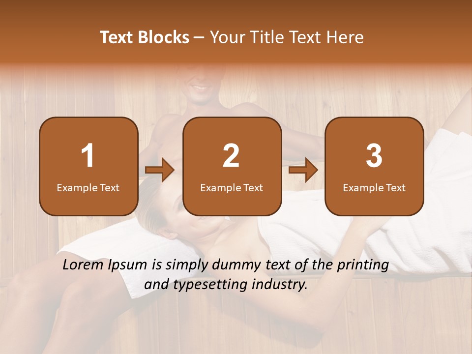 Steam Bath Woman Sweating PowerPoint Template