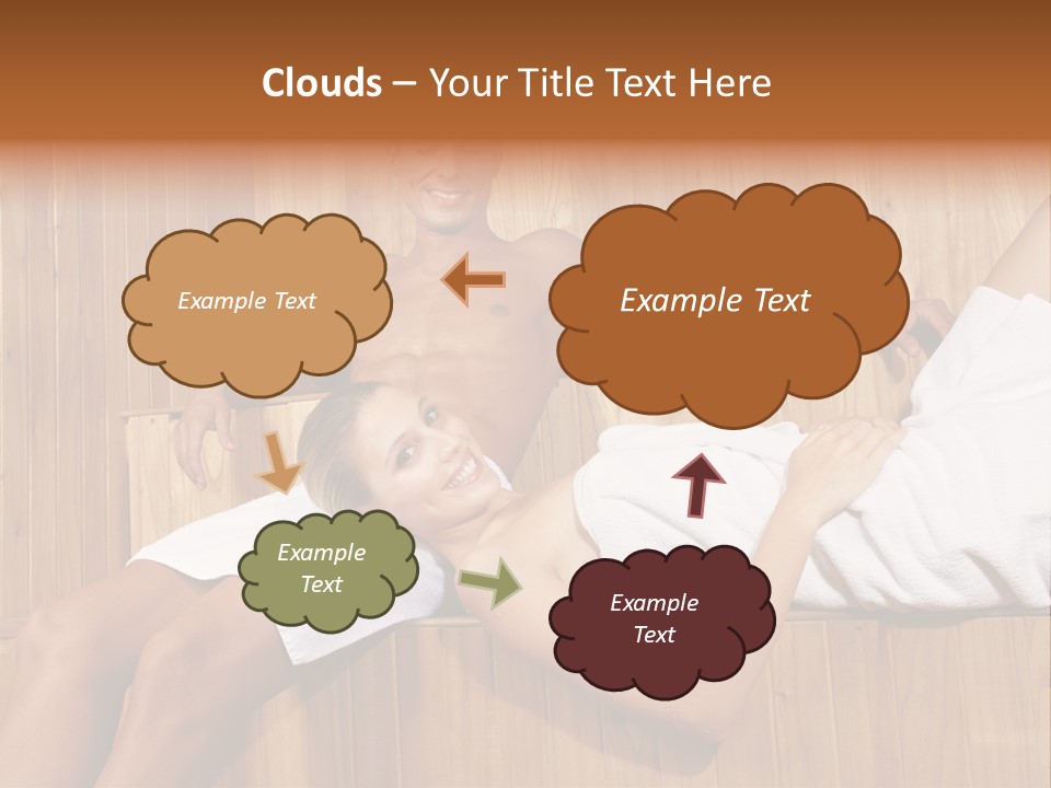 Steam Bath Woman Sweating PowerPoint Template