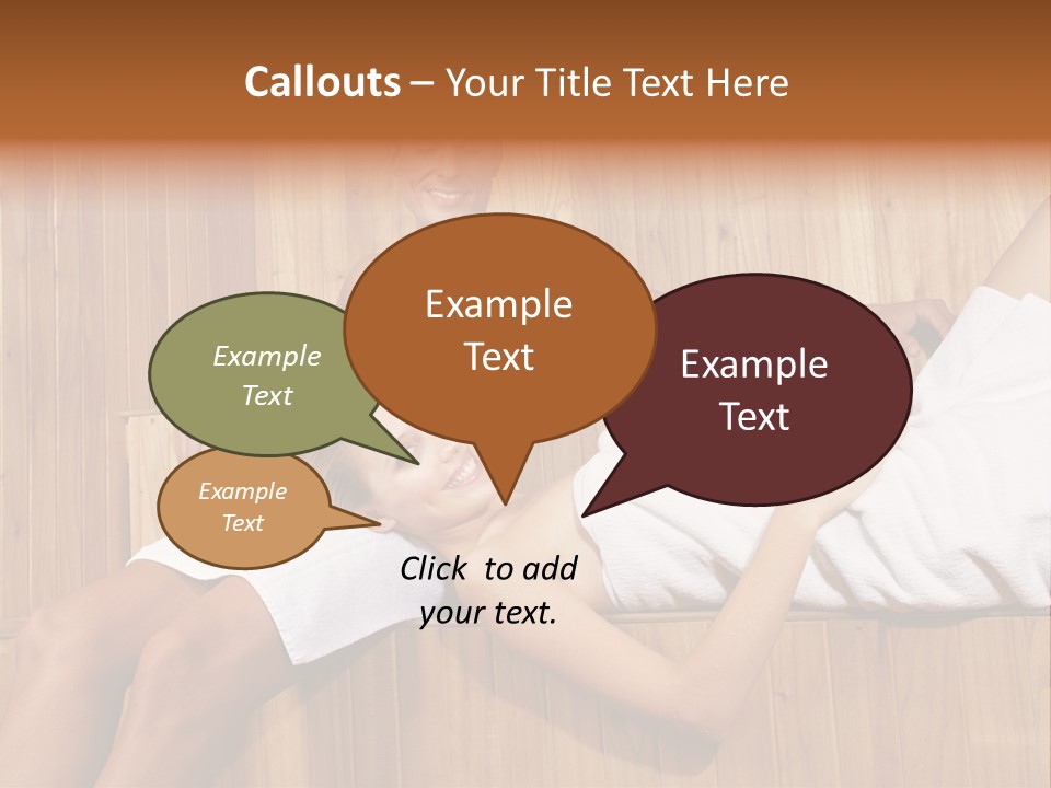 Steam Bath Woman Sweating PowerPoint Template