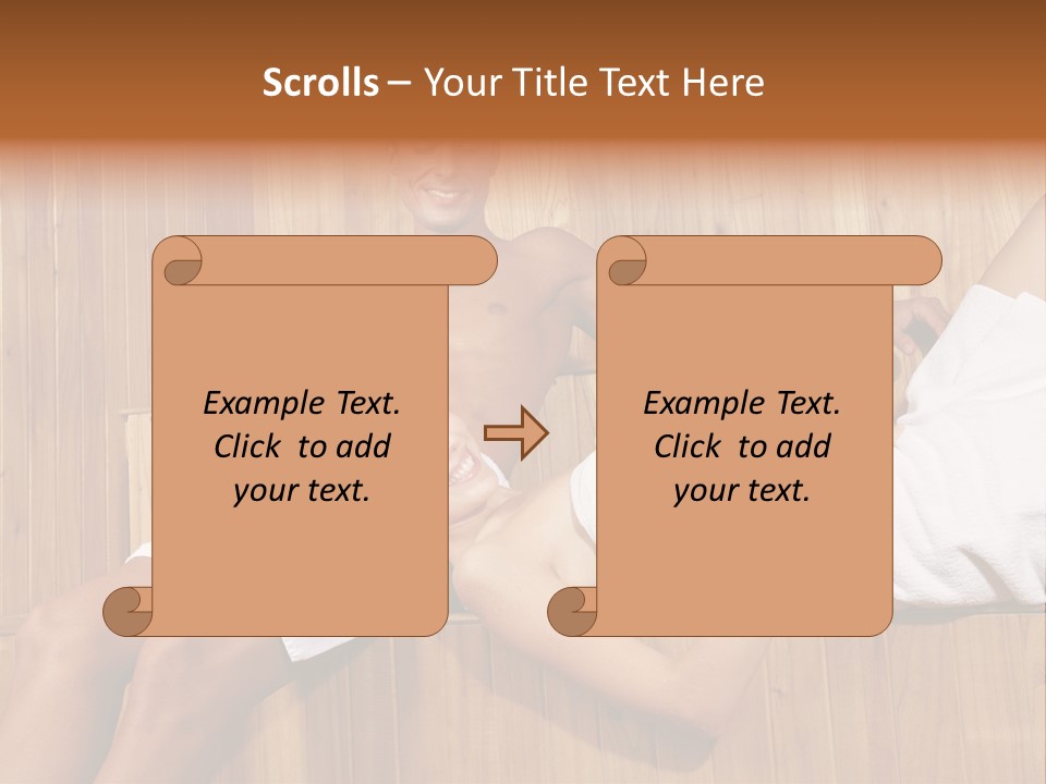 Steam Bath Woman Sweating PowerPoint Template