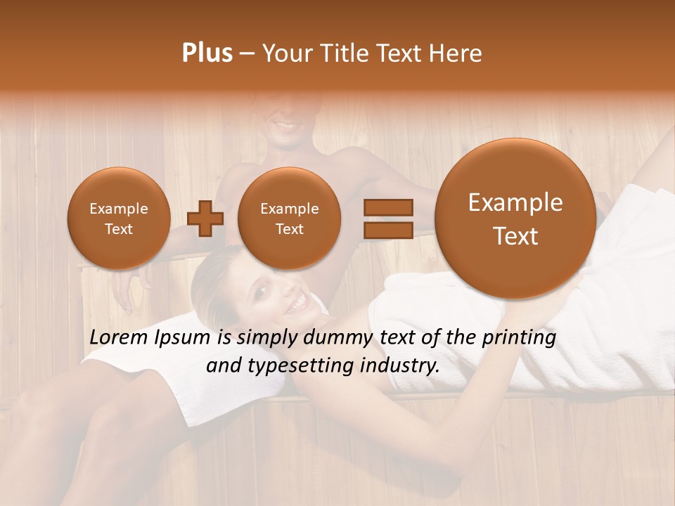 Steam Bath Woman Sweating PowerPoint Template