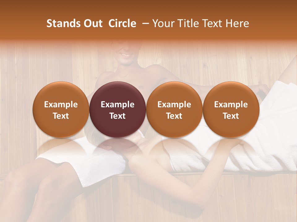 Steam Bath Woman Sweating PowerPoint Template