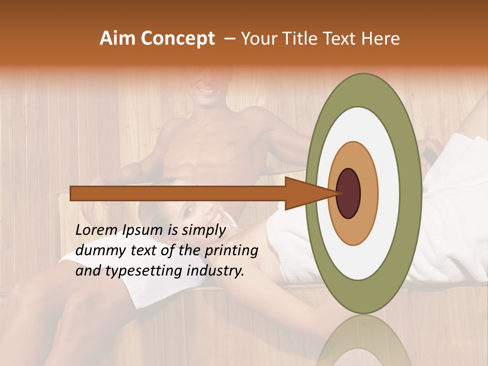 Steam Bath Woman Sweating PowerPoint Template